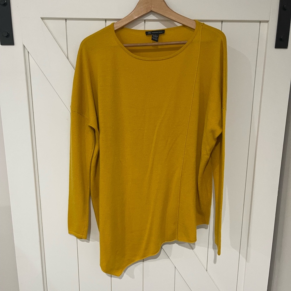 INC International Concepts Golden Long Sleeve Top